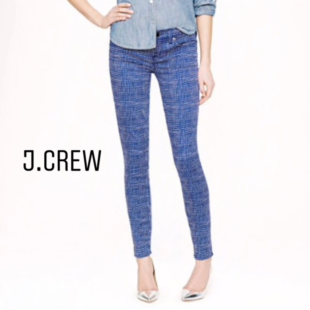 J.Crew • Toothpick Jean in Basketweave Print